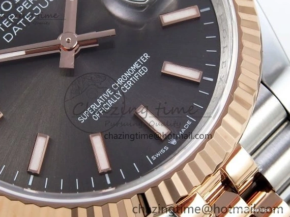Good Copy Rolex Watches VR Brown Bracelet Best APF Edition 126231 RG 36 on FreshLook Sitck 1:1 SS DateJust Dial Jubilee 1590 904L Steel 0112